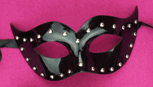 Leather Michelle Mask with Studs