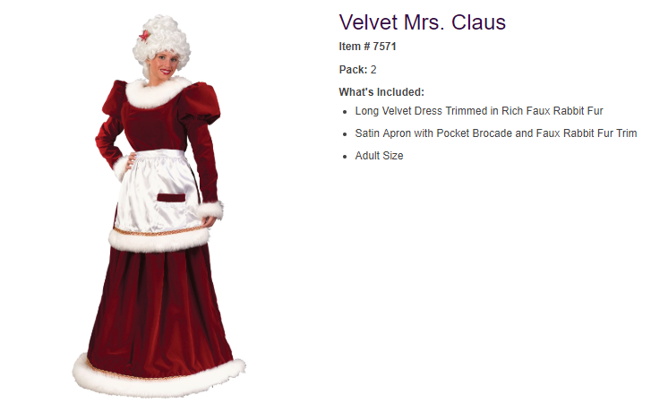 Ultra Velvet Mrs. Claus