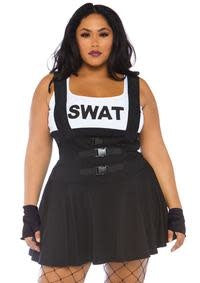 Women's Plus Size Sultry S.W.A.T. Officer Costume
