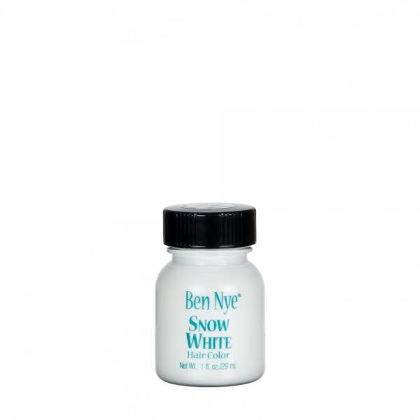 Ben Nye hair color in snow white in a 1 oz bottle.