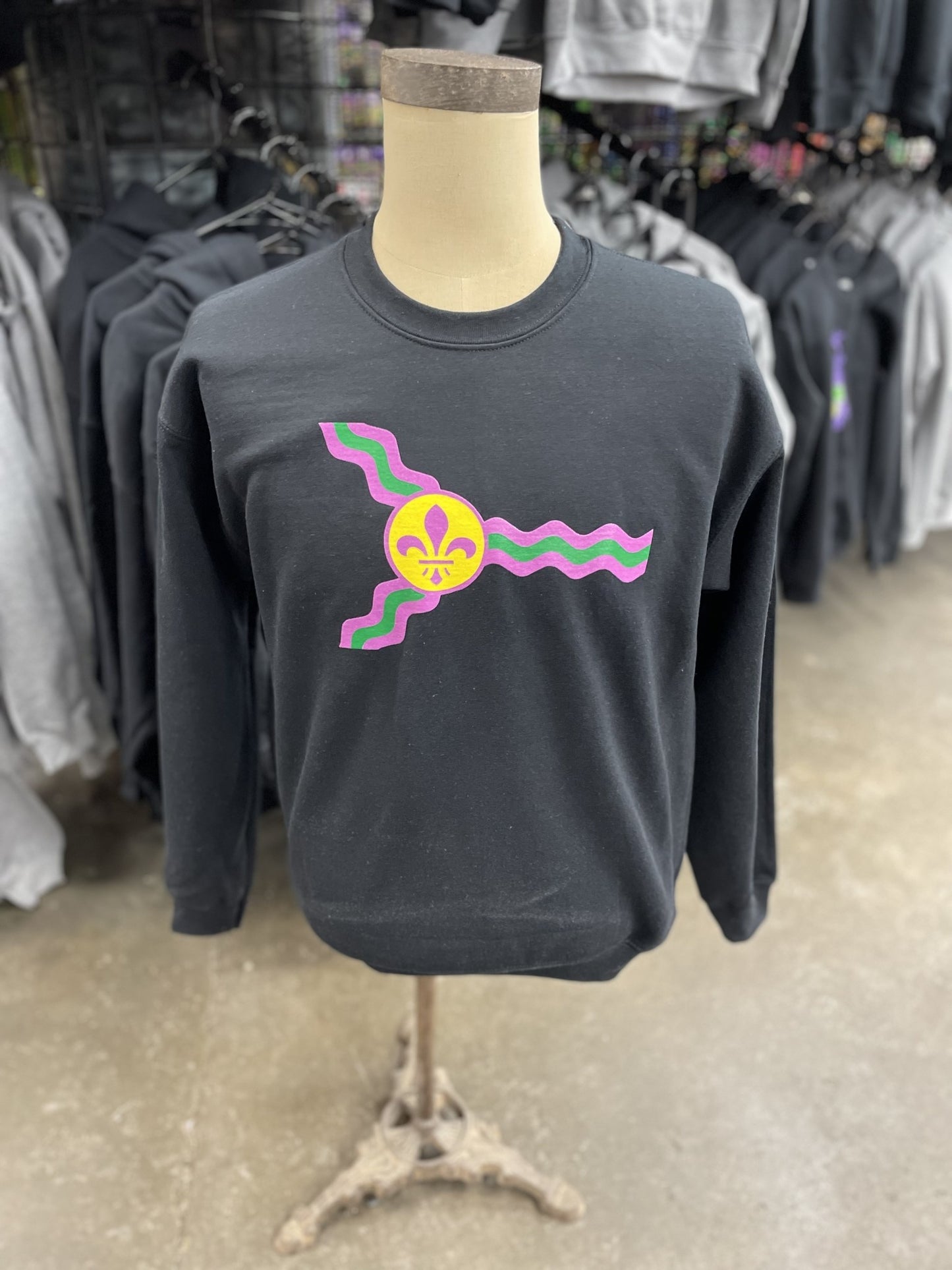 St. Louis Mardi Gras Flag Crewneck