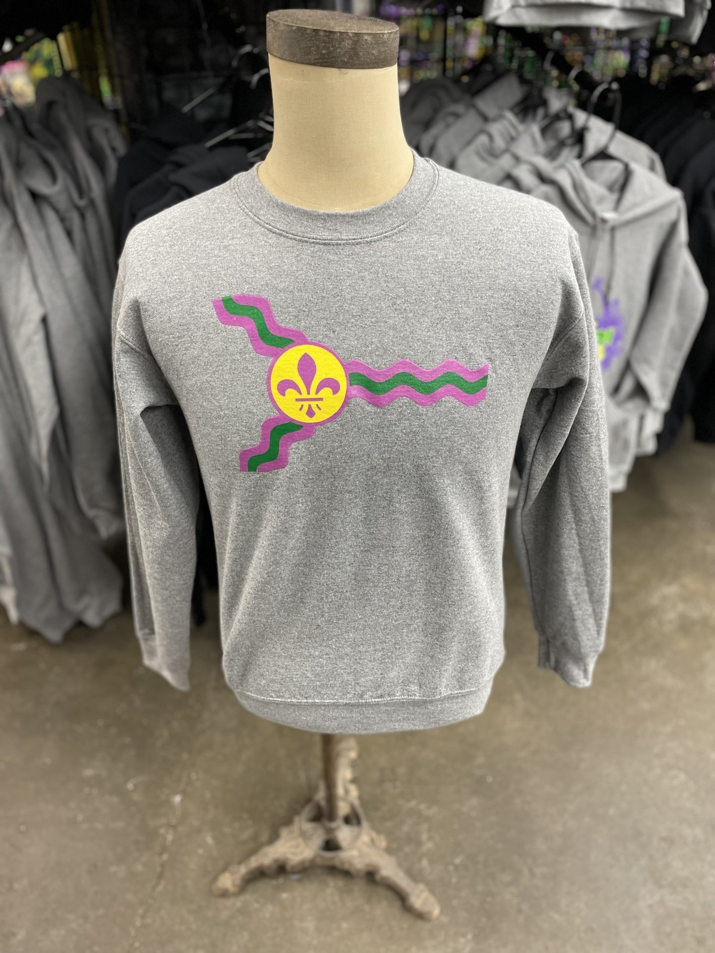 St. Louis Mardi Gras Flag Crewneck