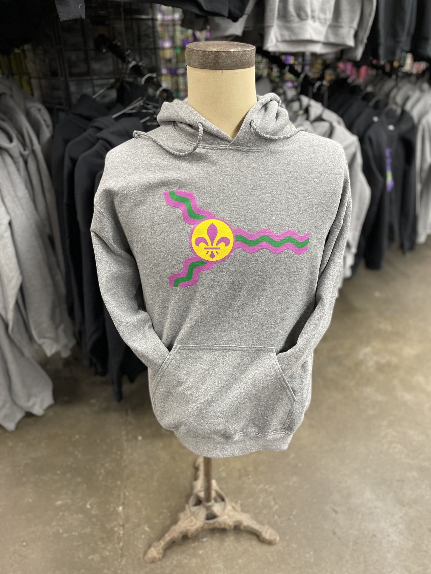 St. Louis Mardi Gras Flag Hoodie