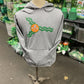 The grey St. Louis St. Patrick's Day hoodie on a mannequin. 