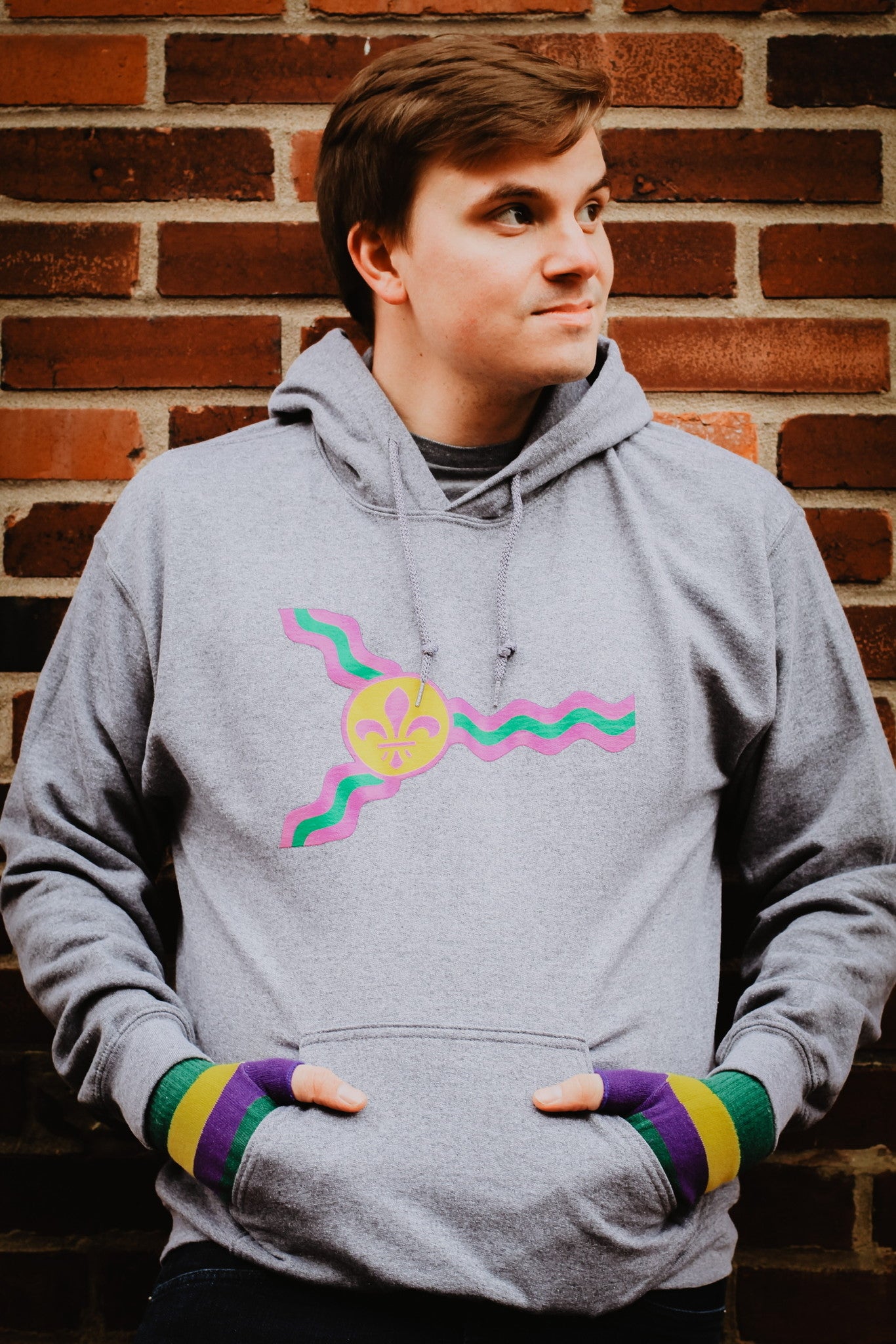 St. Louis Mardi Gras Flag Hoodie