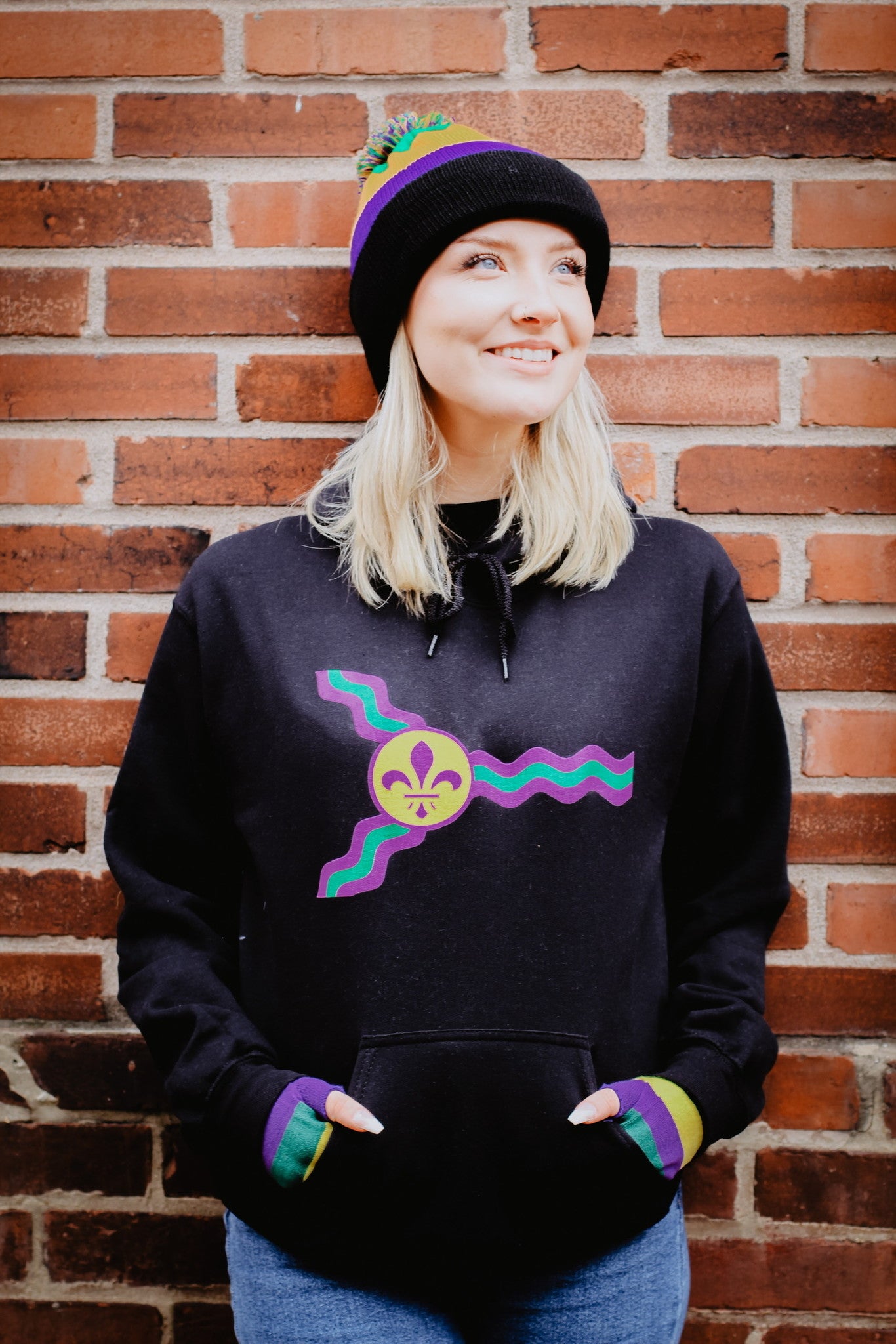 St. Louis Mardi Gras Flag Hoodie