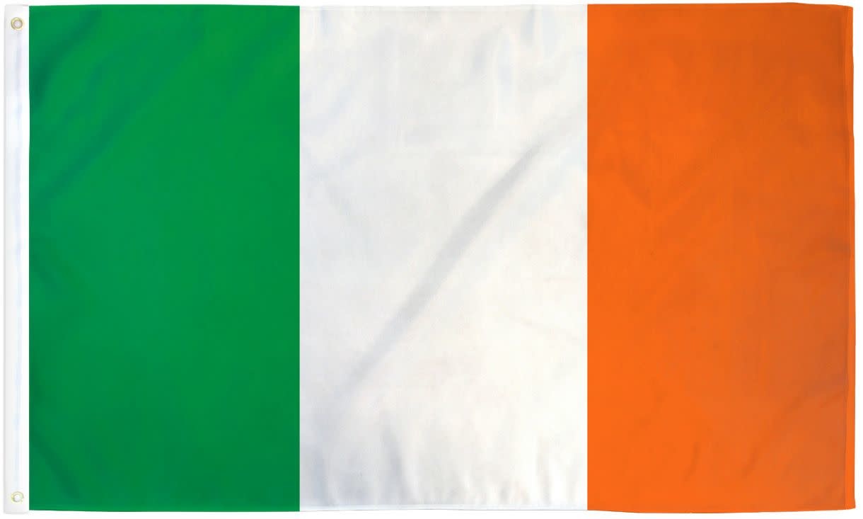 A 3x5 ft flag of Ireland.
