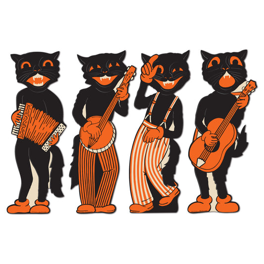 Vintage Halloween: Scat Cat Band Cutouts (4pk.)
