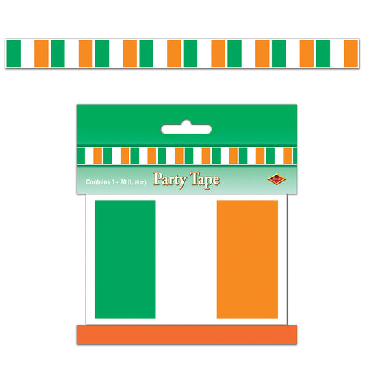 Party Tape: Irish Flag (3"x20')