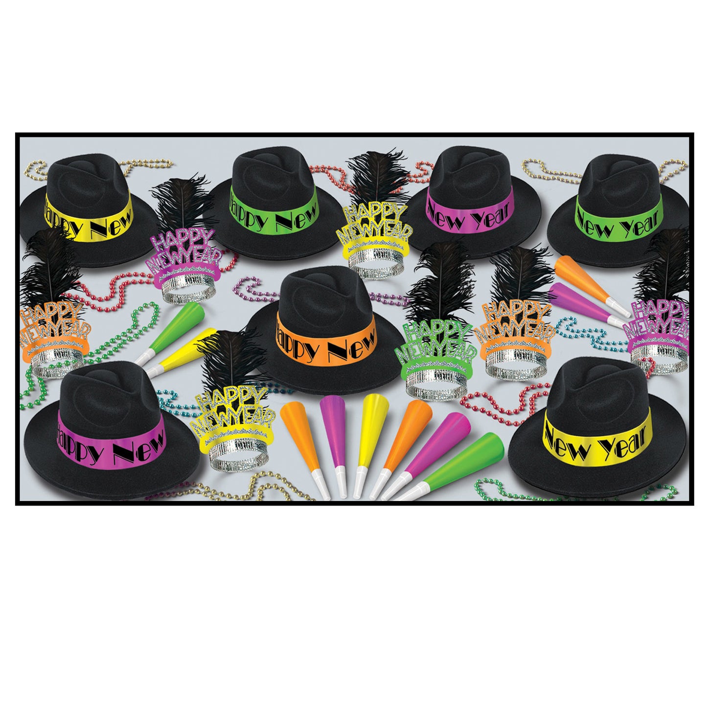 NY Party Kit: Neon Swing - Assortment for 50