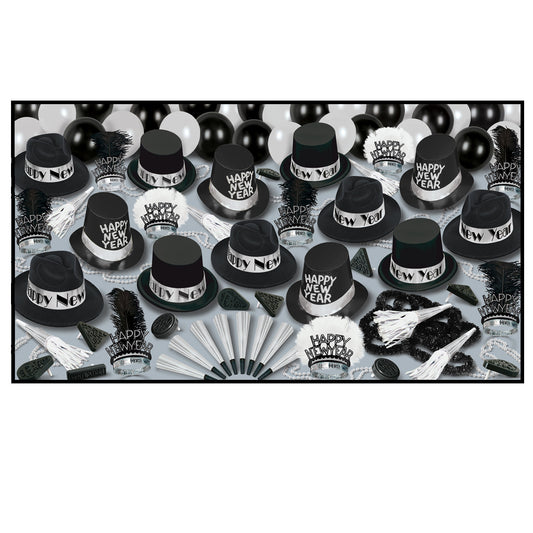 NY Party Kit: Grand Deluxe Silver - Assortment for 50