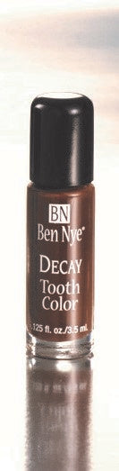 A bottle of Ben Nye tooth color makeup in the Decay color.
