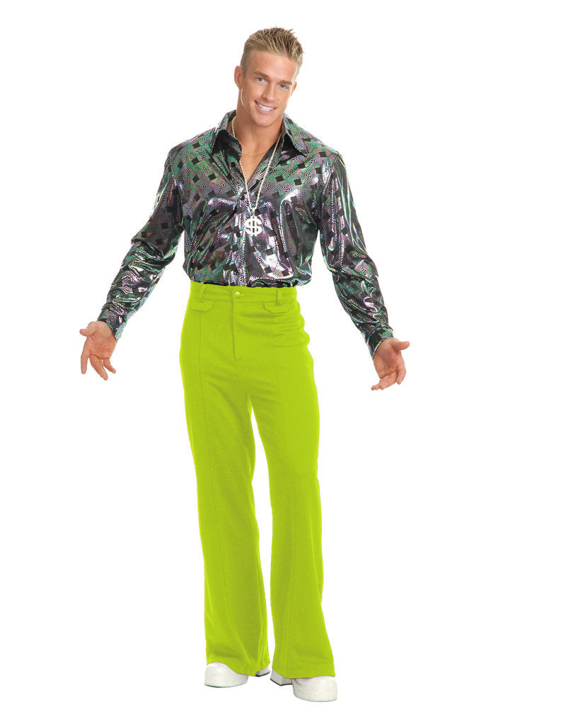  Charades Men Disco Pant Costume Bottoms, White, W36 US :  Clothing, Shoes & Jewelry