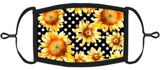 Adjustable Fabric Face Mask: Sunflowers (1pk.)