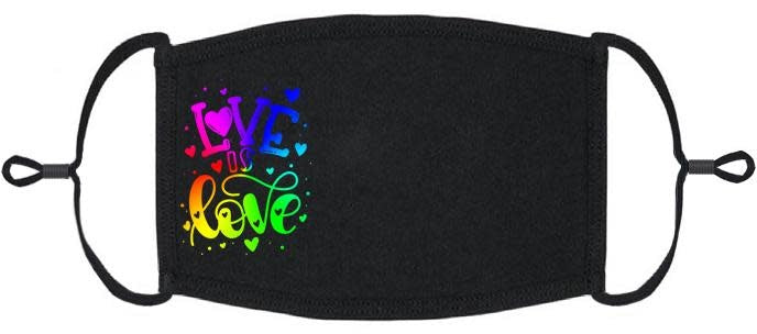 Adjustable Fabric Face Mask: Love Is Love (1 pk.)
