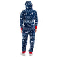 Adult Christmas Onesie Pajamas: Fair Isle Blue