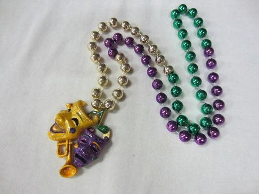 Specialty Beads - Comedy Tragedy w/ Glitter Trumpet