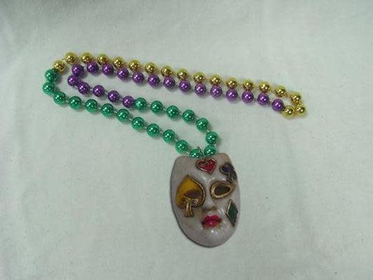 Specialty Beads: Antique Mask with Card Symbols