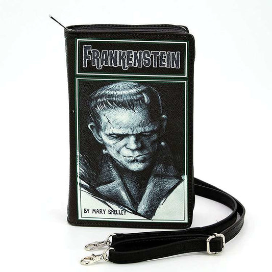 Crossbody Vinyl Bag: Frankenstein Book