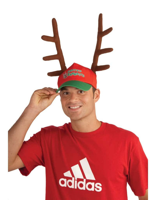 "Santa's Favorite" Reindeer Antlers Cap