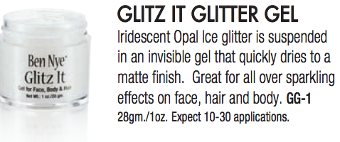 A quick description about the Ben Nye Glitz it gel.