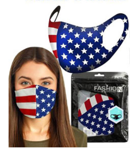 Fashion Cloth Face Mask: Patriotic