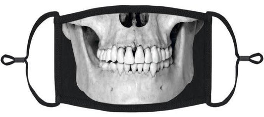 Adjustable Fabric Face Mask: Skull Face (1pk.)