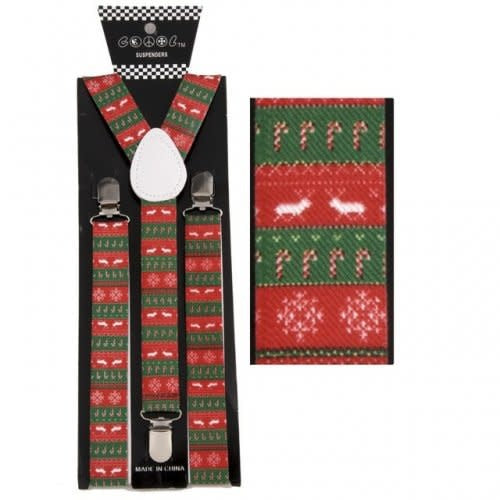 Christmas Suspenders: Green/Red (SP-88)
