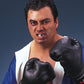 A man in a boxing costume with tooth coloring in.