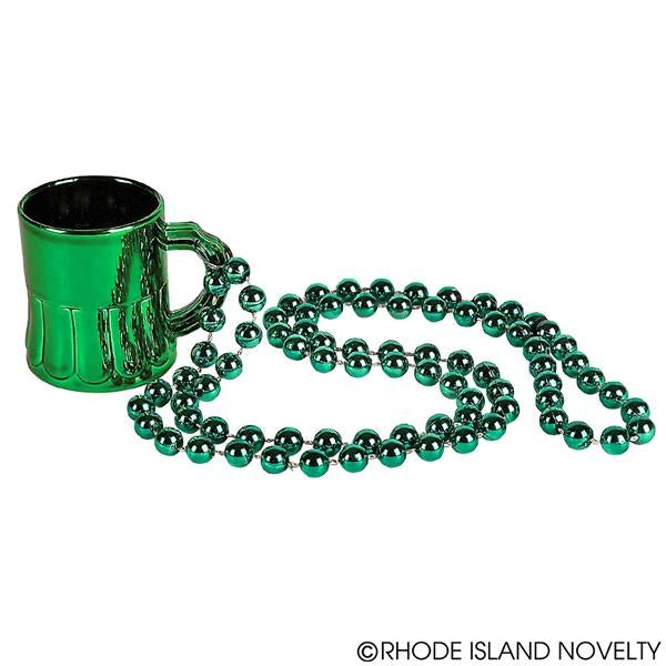 St. Pat's Beer Mug Beads: Met. Green (12ct.)