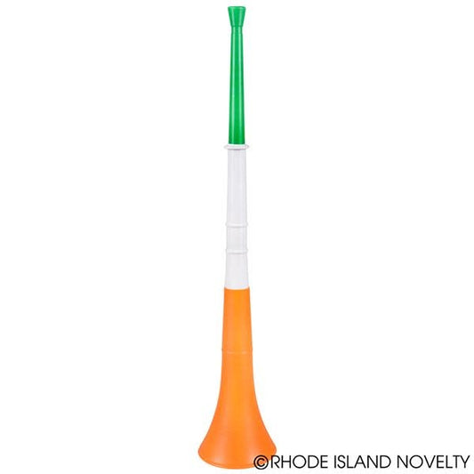 A vuvuzela stadium horn with the colors of the Irish flag.