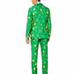 The back view of the all green St. Patrick's Day suit. 