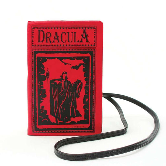 Crossbody Vinyl Bag: Dracula Book - Red