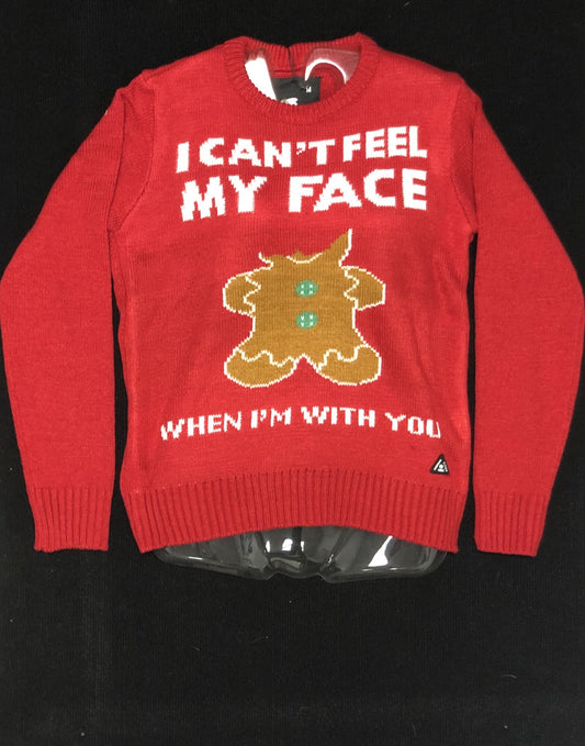 Women's Sweater: Can't Feel My Face