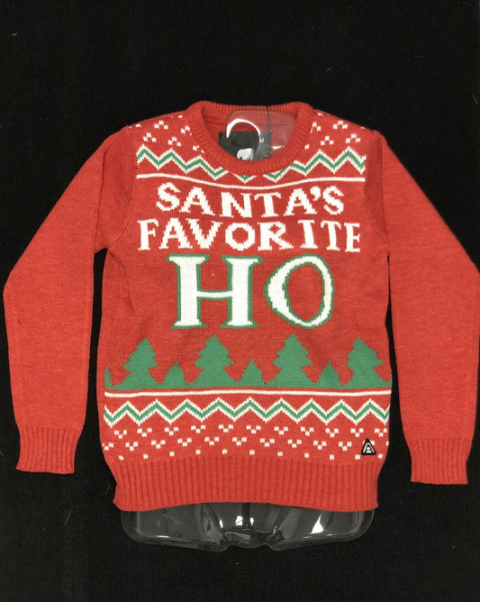 Women's Sweater: Santa's Fav Ho