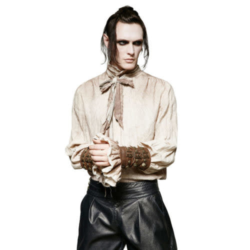 Steampunk Tie Shirt: White