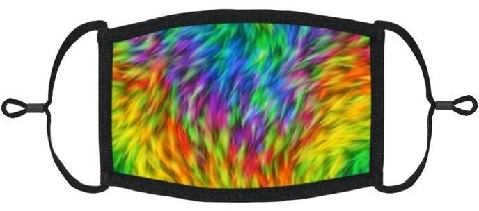 Youth Fabric face Mask: Neon Tie Dye (1 pk.)